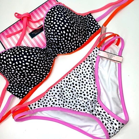 🔥🏖VICTORIA SECRET  swimsuit  top 36C bottom-large   New #1 - Picture 1 of 4